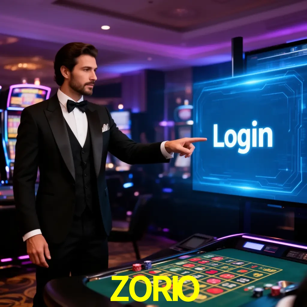 ZORIO Login - OTP, cuenta y soporte Pantalla ZORIO Login con OTP, contraseña, cuenta segura y soporte móvil